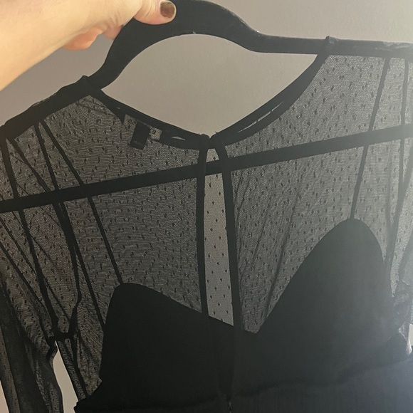 Express Black Sheer Blouse - Picture 3 of 3